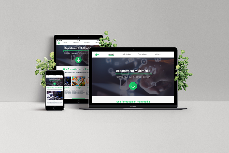 <span>Maquette de site</span>Maquette pour le site de ma formation